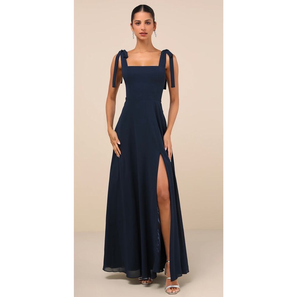 Lulu's Navy Blue Maxi Dress